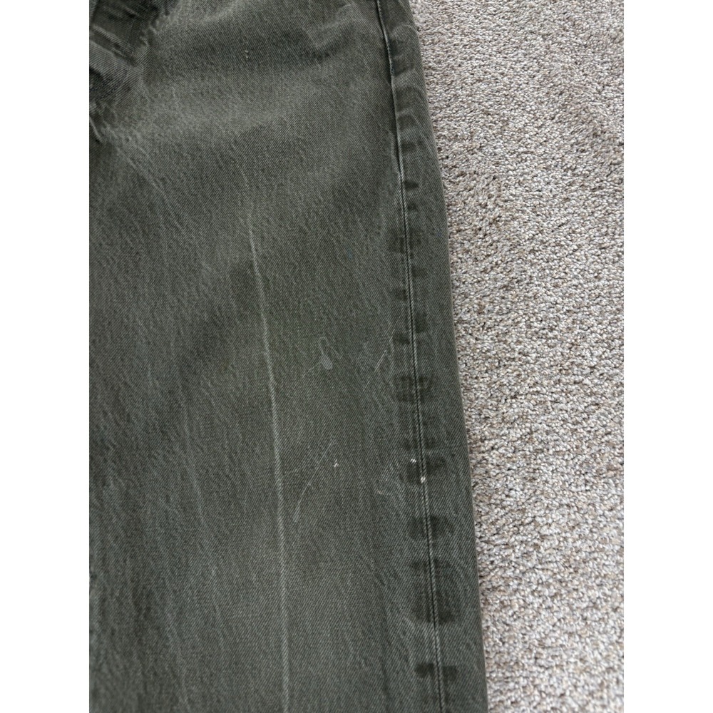 Levi's 501 White Oak Cone Denim Jeans Men's 34x30 Olive Green Americana Workwear - Picture 10 of 15